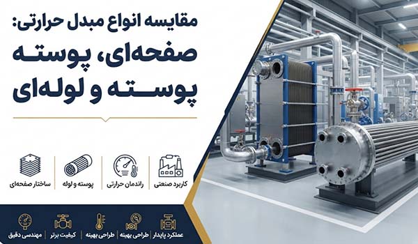 مقایسه مبدل حرارتی پوسته و لوله